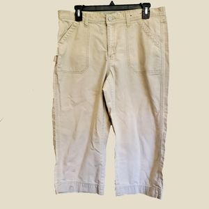 Faded Glory Khaki Capris, Size 12